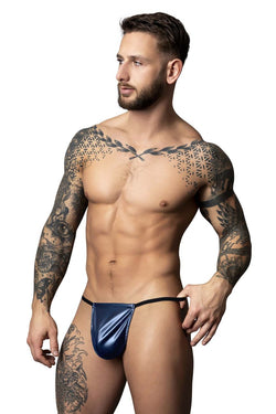 Male Power Men's Underwear 450-301 Liquid Onyx 2.0 G-String Color Blue thumbnail 2