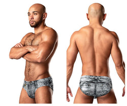Male Power Men's Underwear 486-286 Dirty Denim Bikini Color Denim Print thumbnail 1
