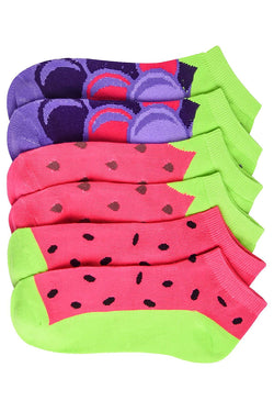Mamia Fresh Fruit Print Low Cut Sock 3-Pack thumbnail 3