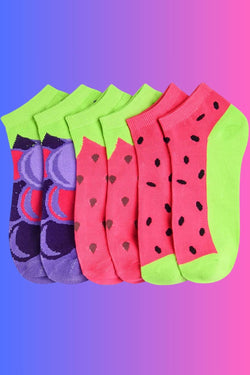 Mamia Fresh Fruit Print Low Cut Sock 3-Pack thumbnail 1