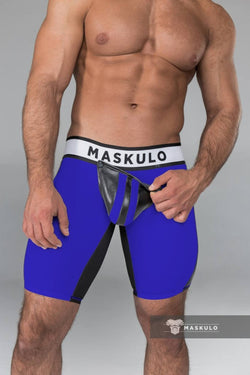 Maskulo Black and Blue Shorts thumbnail 1