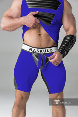 Maskulo Black and Blue Shorts thumbnail 2