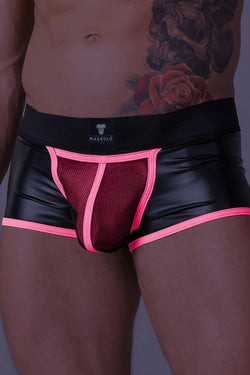 Maskulo Hot Pink Youngero Mesh Codpiece Trunk thumbnail 2