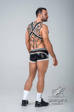 Maskulo White and Black Youngero Y Festish Harness thumbnail 2
