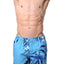 Memphis Blues Blue Tropical/Leaf Printed Swim Short