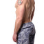 Memphis Blues Navy Fern-Printed Water-Denim Swim Short
