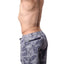Memphis Blues Navy Fern-Printed Water-Denim Swim Short