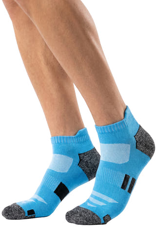 Men’s Blue Cushioned Low-Cut Athletic Socks