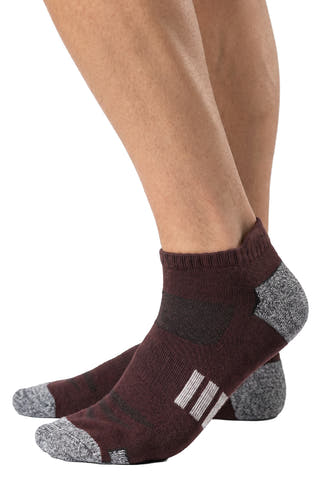 Men’s Brown Cushioned Low-Cut Athletic Socks
