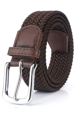 Men’s Brown Woven Stretch Belt thumbnail 1