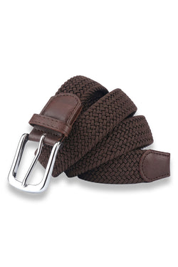 Men’s Brown Woven Stretch Belt thumbnail 2