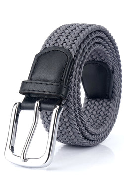 Men’s Gray Woven Stretch Belt thumbnail 1