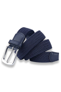 Men’s Navy Woven Stretch Belt thumbnail 2