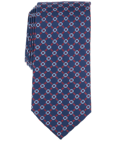 Michael Kors Brooke Patterned Tie - Dark Navy