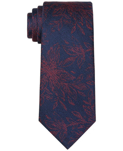 Michael Kors Classic Vast Leaf Print Tie Wine thumbnail 2