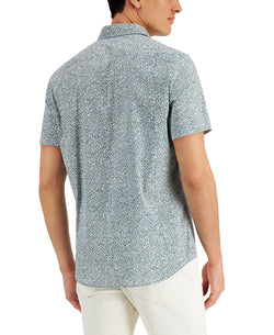 Michael Kors Floral-print Stretch Shirt Moss thumbnail 3