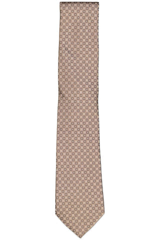 Michael Kors Mens Savory Square Neat Self-Tied Necktie medbeige