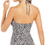 Michael Kors Michael Printed Logo-ring Bandini Top Black Leopard