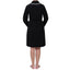 Miss Elaine Knit Short Wrap Robe Black