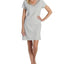 Miss Elaine Lace-trim Knit Nightgown Heather Grey / Ivory Stripe