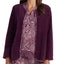 Miss Elaine Open Front Bed Jacket Aubergine