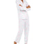 Miss Elaine Wo Floral-print Knit Pajama Set Pink / Mint Abstract Floral