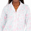 Miss Elaine Wo Floral-print Knit Pajama Set Pink / Mint Abstract Floral