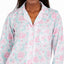 Miss Elaine Wo Floral-print Knit Pajama Set Pink / Mint Abstract Floral