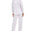 Miss Elaine Wo Floral-print Knit Pajama Set Pink / Mint Abstract Floral