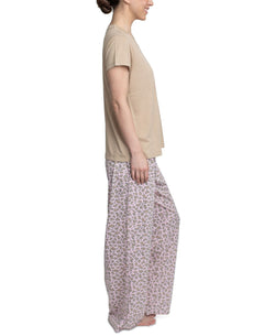 Muk Luks Knit Pajama Set Beige/pnk thumbnail 2
