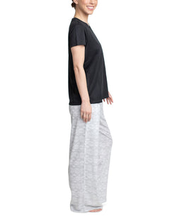 Muk Luks Knit Pajama Set Blk/python thumbnail 2