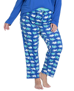 Muk Luks Plus Stretch-fleece Pajama Pants Polarbear thumbnail 1