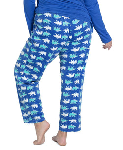 Muk Luks Plus Stretch-fleece Pajama Pants Polarbear thumbnail 2