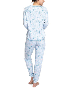 Muk Luks Printed Hacci Pajamas & Sleep Mask Set Bear thumbnail 4