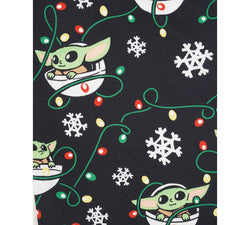Munki Munki Matching Toddler Holiday Baby Yoda Family Pajama Set Green thumbnail 4