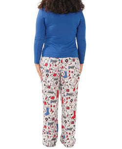 Munki Munki Muni Munki Matching Wo Snoopy Holiday Family Pajama Set Grey thumbnail 2