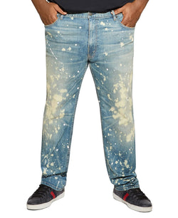 Mvp Collections By Mo Vaughn Productions Mvp Collections Big And Tall Paint Wash Jean Indigo thumbnail 1