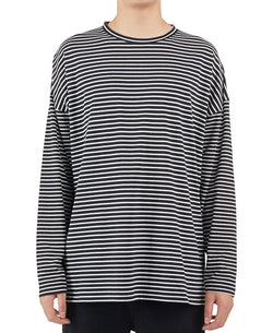 Nana Judy Flint Long-sleeve Striped T-shirt Black White thumbnail 1