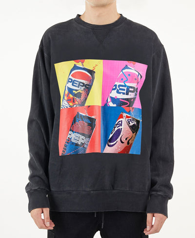 Nana Judy Pop Art Pepsi Sweatshirt Vintage Black