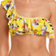 Nanette by Nanette Lepore Monaco Bouquet One Shoulder Bikini Top in Lemon