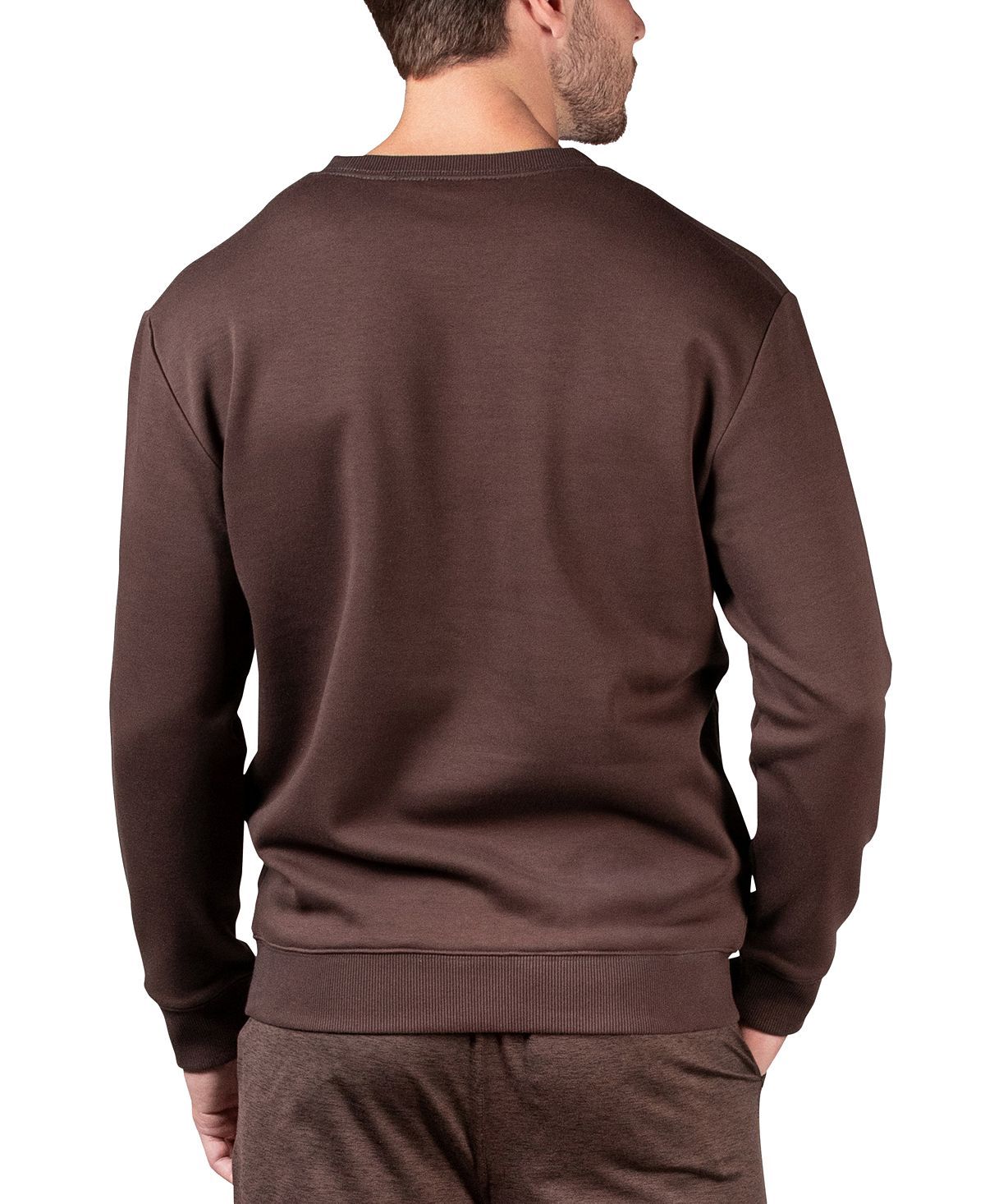 Natori Bagani Classic-fit Brushed Fleece Pajama Sweatshirt Espresso