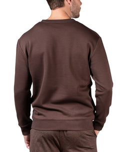Natori Bagani Classic-fit Brushed Fleece Pajama Sweatshirt Espresso thumbnail 2