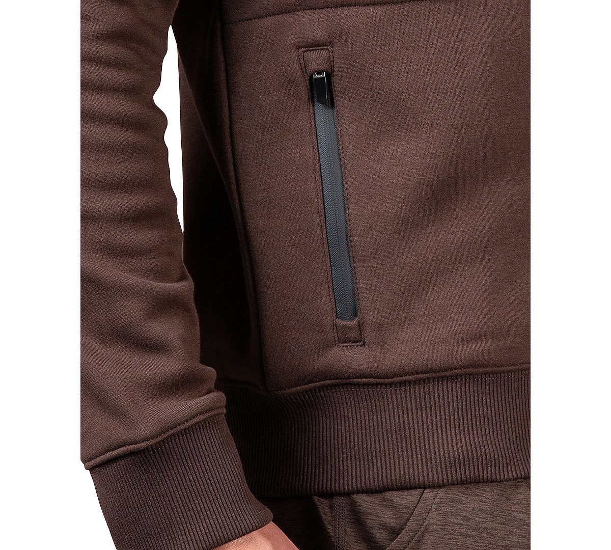 Natori Bagani Classic-fit Brushed Fleece Pajama Sweatshirt Espresso