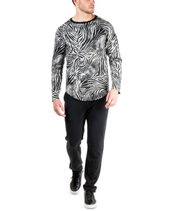 Natori Kaede Leopard-print Raglan Shirt Tiger Iron Gate thumbnail 3