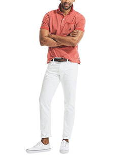 Nautica Classic Fit Jaspe Pocket Polo Ocean Garnet thumbnail 2