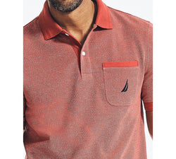 Nautica Classic Fit Jaspe Pocket Polo Ocean Garnet thumbnail 3