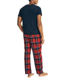 Nautica Flannel Pajama Set Deep Anchor Heather thumbnail 2