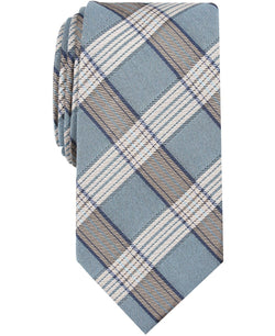 Nautica Judson Plaid Slim Tie Light Blue thumbnail 1