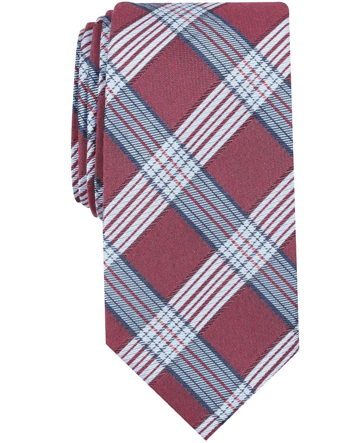 Nautica Judson Plaid Slim Tie Red