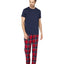 Nautica Men's Flannel Pajama Set deep anchor heather